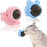 Boules d'herbe a chat, 2 pcs balle herbe a chat murale rotatives, auto - adhésif balle murale comestible, ... Boules d'herbe a chat, 2 pcs balle herbe a chat murale rotatives, auto - adhésif balle murale comestible, ...