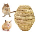 Boule d'herbe hamster avec cloche, lapin a m�cher, mordiller, broyer les dents, cochon d'inde, jouet ...