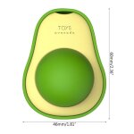 Boule murale en forme d'avocat et d'herbe a chat, jouets pour chatons, boules a l�cher comestibles, friandises ...