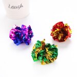 Boules en mylar pour chat, 48 pi�ces, jouet, anneau en papier brillant, son froiss�, l�ger, jeu assorti, ...