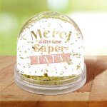 Boule � neige message paillettes dor�es - tata