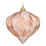 Boules de no�l diamant 8 cm cuivre plastique