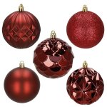 Boules de sapin de no�l, lot de 30 d�corations de centre de table, 8 cm, incassables