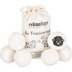 Boules de schage xxl, 6 balles sche - linge, en laine de mouton, ecologique, set pratique, Ø 7 cm, ...