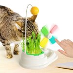 Boule a teaser interactive pour chats d'int�rieur, moulin a vent pour chaton, b�ton de jouet, longue ...