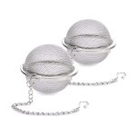 Boule a th� en acier inoxydable 2 pi�ces, infuseur a th� en maille fine, fuite de th�, boule a th� en ...