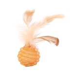Boule tubulaire en forme d'ananas avec plumes pour chat et chien, jouet amusant et interactif, 3 couleurs, ...