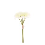 Bouquet 6 tiges ?'illet artificiel 32cm blanc