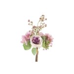 Bouquet artificiel rose gypso fleurettes 32cm