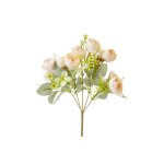 Bouquet compose fleurs artificiel 35cm rose clair