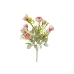Bouquet compose fleurs artificiel 35cm rose fonce