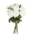 Bouquet de fleurs artificielles 13 pivoines blanches h 50 cm