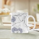 Bouquet de fleurs et colibris tasse en ceramique 11 oz tasses a cafe classiques tasse pour le bureau ...