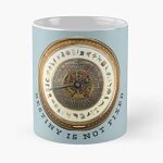 Boussole dor�e al�thiom�tre horloge de film tasse classique - caf� du matin meilleure tasse en c�ramique ...