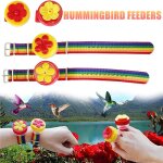 Bouteille d'alimentation en plastique pour oiseaux, mangeoire a eau suspendue pour colibris, jardin en ...