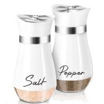 Bouteille d'assaisonnement de cuisine en acier inoxydable, broyeur de sel en verre, pot de mesure de ...