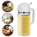 Bouteille distributrice d'huile d'olive a double usage, bouteille de versement en verre, huile de cuisson, ...