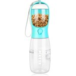 Bouteille d'eau pour chien chat, 550ml distributeur d'eau portable gourde avec 100ml bouteille de collation ...