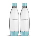 Bouteilles fondues lavables - sodastream - duo - 1 litre - bleu clair - compatible lave - vaisselle Bouteilles fondues lavables - sodastream - duo - 1 litre - bleu clair - compatible lave - vaisselle