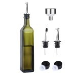 Bouteille d'huile d'olive en verre de 500 ml, bouteille d'huile verte et de vinaigre avec verseur et ... Bouteille d'huile d'olive en verre de 500 ml, bouteille d'huile verte et de vinaigre avec verseur et ...