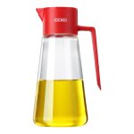 Bouteille d'huile d'olive en verre, distributeur d'huile, pot, sauce etanche, bouteille de vinaigre, ...