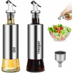 Bouteille huile olive bouteille huile et vinaigre distributeur huile doseur huile acier inoxydable, avec ...