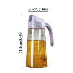 Bouteille d'huile en verre anti - fuite avec ouverture et fermeture automatiques, récipient d'huile, ... Bouteille d'huile en verre anti - fuite avec ouverture et fermeture automatiques, récipient d'huile, ...
