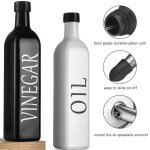 Bouteille d'huile en verre bouteille d'�pices de cuisine avec entonnoir et bec d'huile carafe d'huile ...