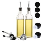 Bouteille d'huile et de vinaigre transparente de 500ml, avec entonnoir verseur et etiquette, carafe a ... Bouteille d'huile et de vinaigre transparente de 500ml, avec entonnoir verseur et etiquette, carafe a ...