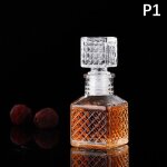 Bouteilles de liqueur en verre de whisky de 50ml, 1 pice, avec bouchon a vis pour alcool, parfum sculpt, ...