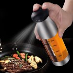 Bouteille de pulvrisation d'huile de barbecue a pression en acier inoxydable, bouteille d'assaisonnement, ...