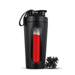 Bouteilles shaker pour melanges proteines, shaker en acier inoxydable, ne conserve pas le chaud / froid, ...