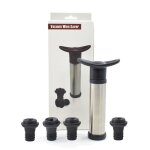 Bouteille de vin sous vide en acier inoxydable, pompe avec 4 bouchons de vide, bouchons de vin domestiques ...