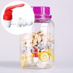 Bouteille de vin en verre avec ouverture de 12mm, robinet en plastique, baril de vin, rservoir d'eau, ...