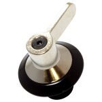 Bouton de commande noir / inox (295003 - 42323) four cuisinire (694975086 smeg)