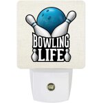 Bowling life veilleuse boule bleue ferme en toile de jute veilleuses lumineuses pour chambre a coucher ...