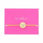 Bracelet medaillon mamie amour metal inox or