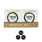Bracelet medaillon perles papa
