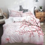 Branche cerisier du japon r��aliste avec fichier sakura hi��roglyphe fleurs ��panouiesparure de lit pou ...