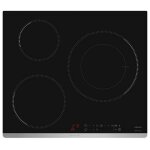 Brandt - table de cuisson induction 60cm 3 feux 7400w noir - bpi1639kx