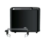 Braun purease ht3010 bk - grille - pain - 2 tranche - 2 emplacements - noir