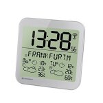 Bresser station mto lcd rsistant aux intempries horloge murale avec 4 jours de prvisions mto et ...