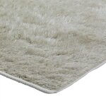 Brillant - tapis shaggy tendance � poils longs brillant doux et confortable 120 x 170 cm beige �cru