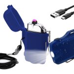 Briquet electrique tempête étanche à double arc électrique avec lampe de poche led, rechargeable par ... Briquet electrique tempête étanche à double arc électrique avec lampe de poche led, rechargeable par ...