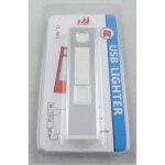 Briquet usb �lectronique rechargeable gris argent