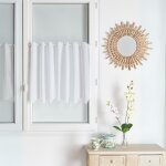 Brise bise en etamine uni blanc