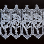 Brise bise macram� au bouquet fleuri