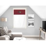 Brise bise pur coton 45x90 cm love rouge, par soleil d'ocre