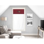 Brise bise pur coton 60x120 cm love rouge, par soleil d'ocre