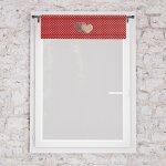Brise bise pur coton 60x90 cm love rouge, par soleil d'ocre